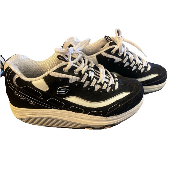 Sketchers Shape-ups Womens Sneakers Size 6 Black / White 11809 Workout Toning - Picture 1 of 10